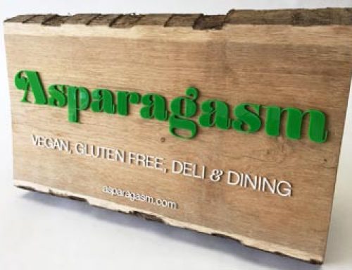 Bespoke signage for Asparagasm