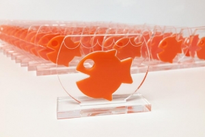 laser cut acrylic goldfish
