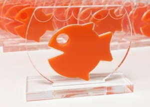 laser cut acrylic goldfish