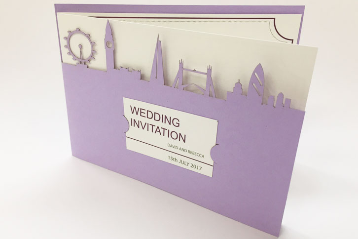 Laser cut card wedding invitations, bespoke and beautiful wedding ideas.