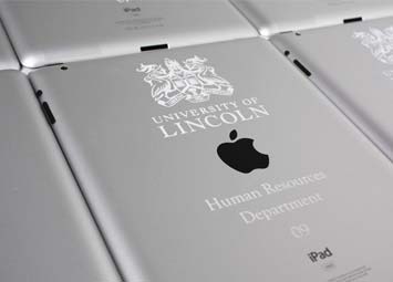 Laser etched engraved iPad