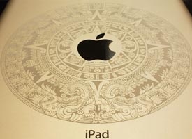 Engraved ipad with Aztec design. 