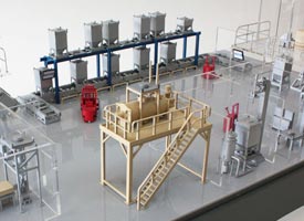 Industrial factory model for model making project.