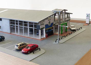 architectural commercial model skoda dealership