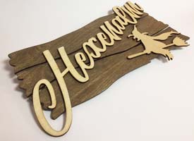 Bespoke wood sign