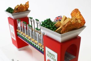 Great british fish and chips prop making model