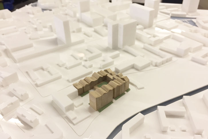 Simple massed architectural model for planning application