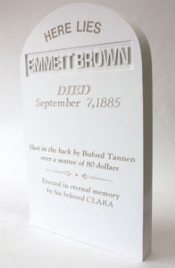 Prop tombstone 'Back to the Future'