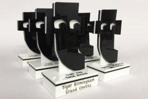 Bespoke acrylic awards for Tiger