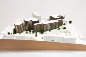 Architectural sales model for flats in central Birmingham