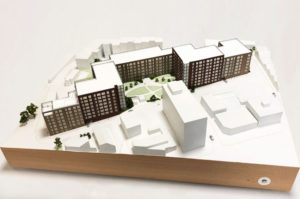 Architectural sales model for flats in central Birmingham