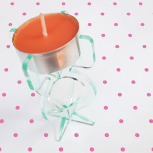 Laser cut acrylic tea light holder