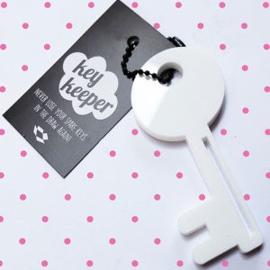 Large laser cut key ring