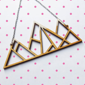 Laser cut plyood necklace