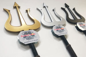 Bespoke trident trophy for Redbull