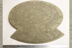 cnc milled Aztec Calendar Prop