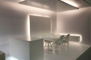 Scale kitchen model for Hafele with integrated lighting