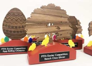 Trophy for Andoversford school Easter competition