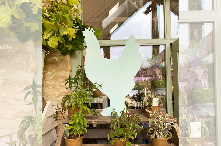 Large animal shapes for Daylesford Organic Farm shop props.