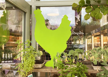 Large animal shapes for Daylesford Organic Farm shop props.