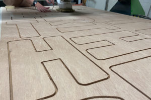 CNC machined large plywood letters