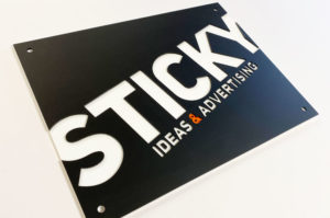 Acrylic office signs from layers of acrylic.