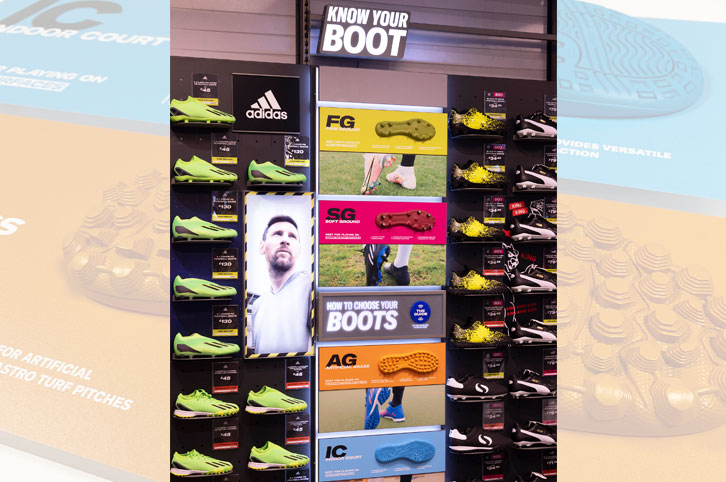 Shop display for SportsDirect.